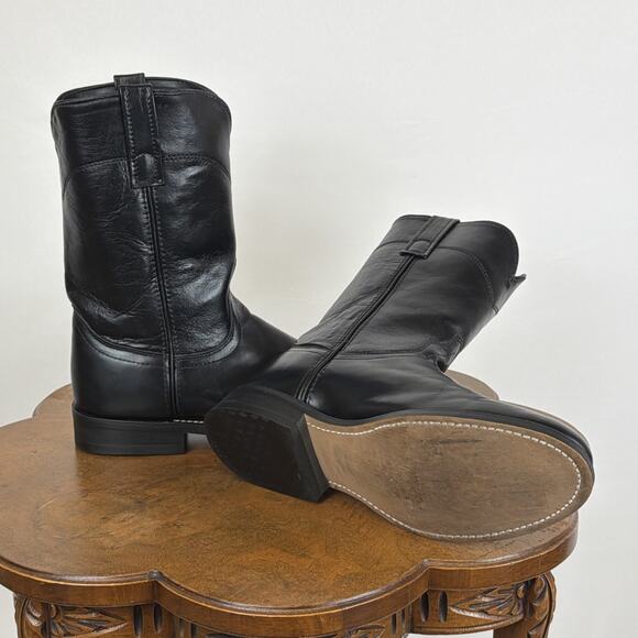 Laredo Black Leather Western Boots Tonal Stitching Men\'s 8.5D Style 1698 main image 8